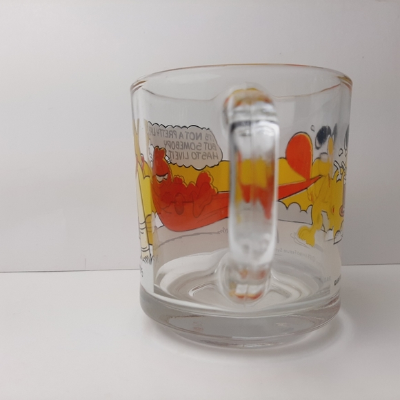 🍒 Vintage Garfield McDonalds Promotional Mug Glass Coffee Cup - Picture 4 of 12